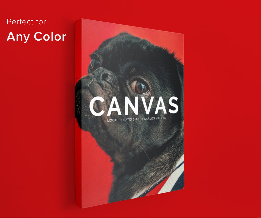 Portrait Canvas Ratio 3x4 Mockup