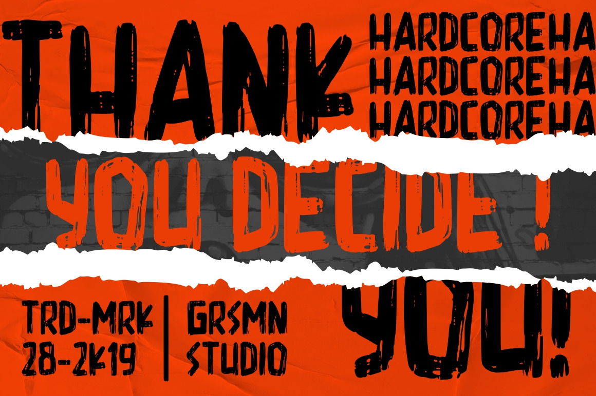 Hardcore Font Hardcore Font