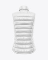 Glossy Women's Down Vest Mockup - Back View