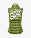 Matte Women's Down Vest Mockup - Back View