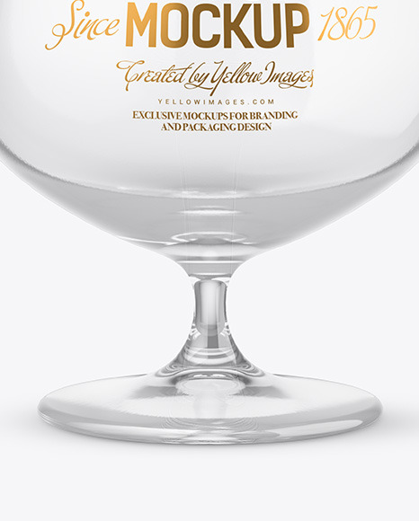 Clear Cognac Glass Mockup