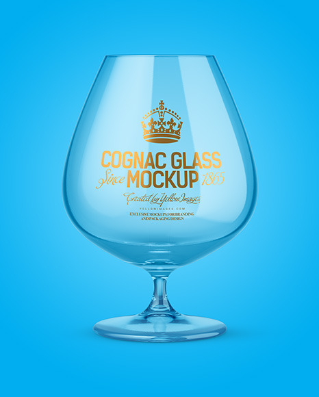 Clear Cognac Glass Mockup