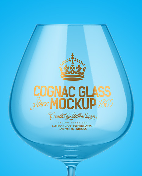 Clear Cognac Glass Mockup