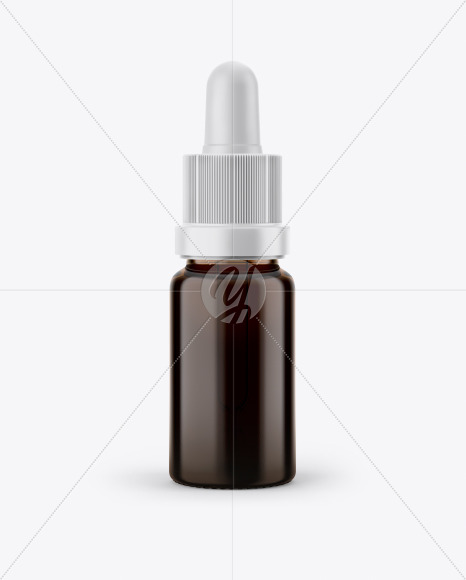 Amber Dropper Bottle Mockup