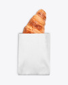 Kraft Package w/ Croissant Mockup