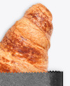 Kraft Package w/ Croissant Mockup