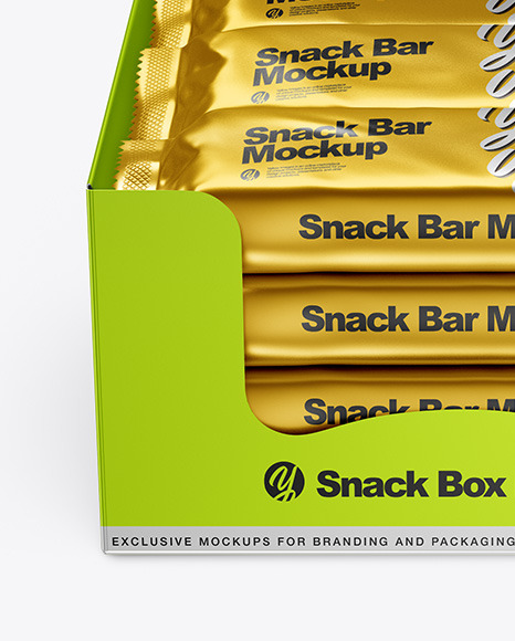 Metallic Snack Box Mockup