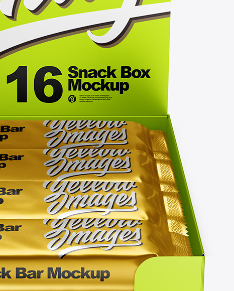 Metallic Snack Box Mockup