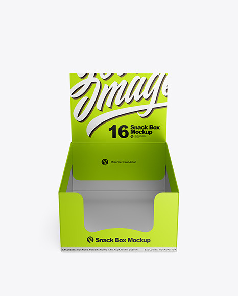 Metallic Snack Box Mockup