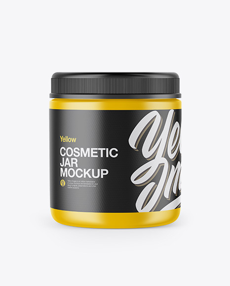 Matte Cosmetic Jar Mockup - Plastic jar mockup