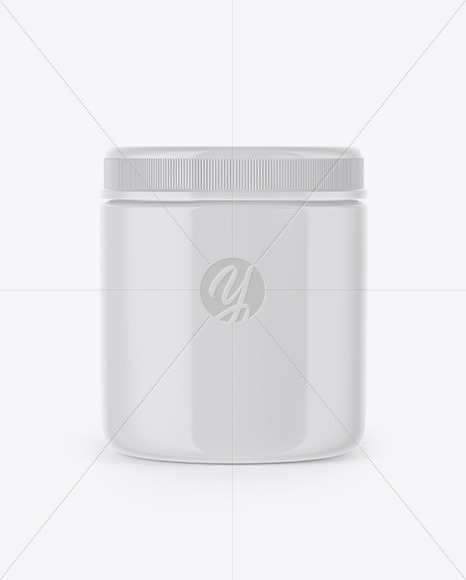 Glossy Cosmetic Jar Mockup