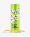 Glossy Snack Tube w/ Chips Mockup