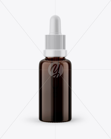 Amber Dropper Bottle Mockup