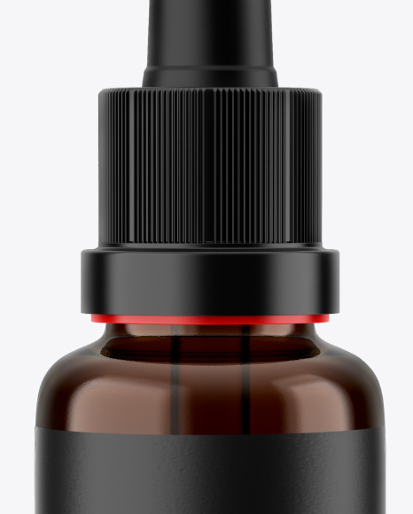 Amber Dropper Bottle Mockup