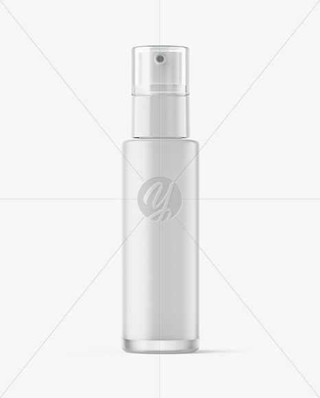 Frosted Cosmetic Pump Bottle Mockup