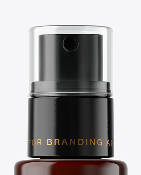 Amber Cosmetic Pump Bottle Mockup