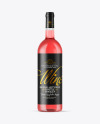 Clear Glass Pink Wine Bottle Mockup