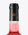 Clear Glass Pink Wine Bottle Mockup