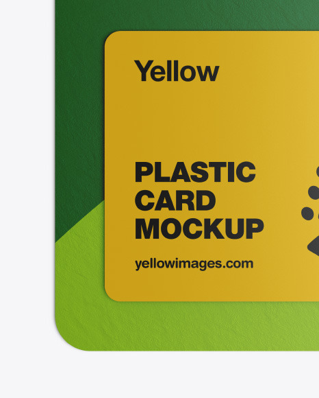 Plastic Card in Paper Pack Mockup