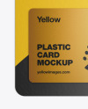 Plastic Card in Paper Pack Mockup