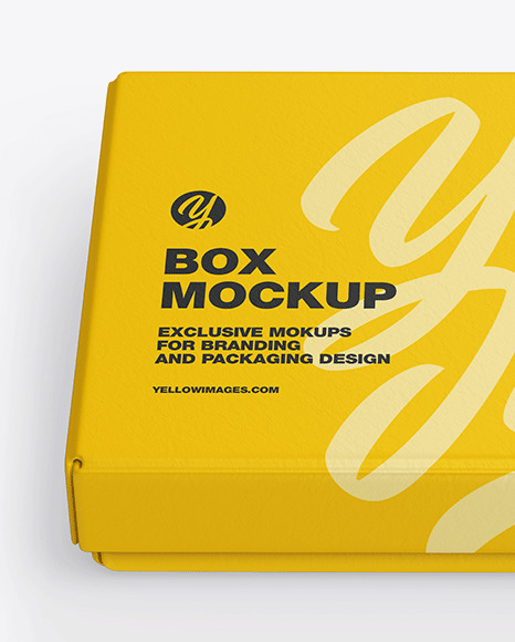 Textured Gift Box Mockup