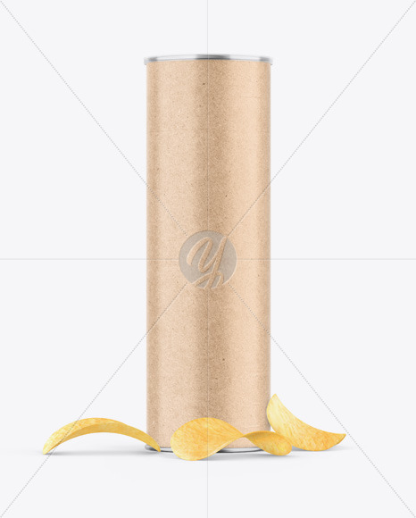 Kraft Snack Tube w/ Chips Mockup