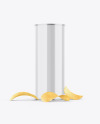 Glossy Snack Tube w/ Chips Mockup