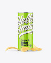 Glossy Snack Tube w/ Chips Mockup