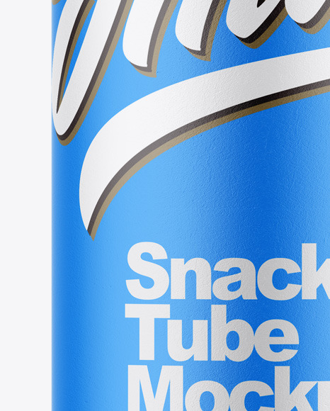 Paper Snack Tube w/ Chips Mockup