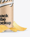 Kraft Snack Tube w/ Chips Mockup