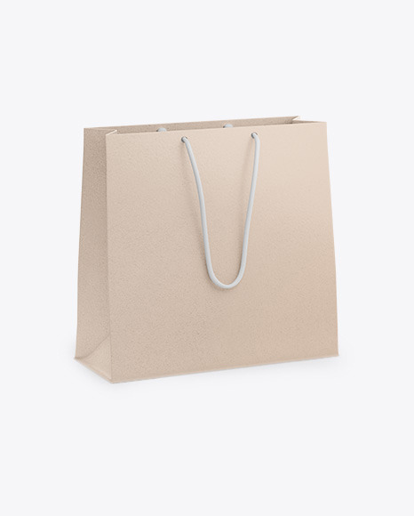 Kraft Bag Mockup - Half Side View