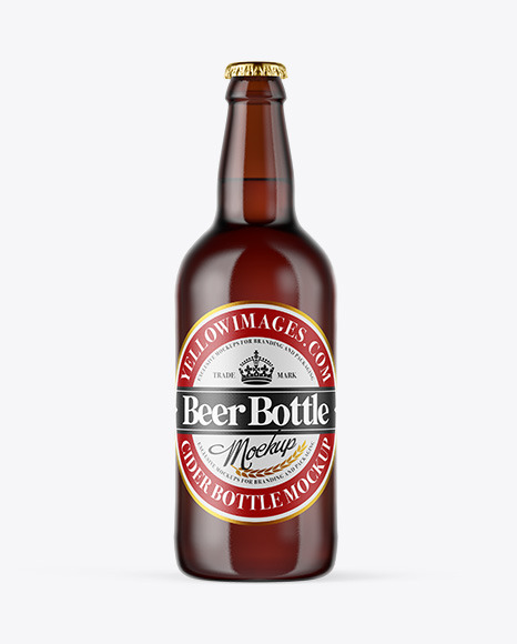 Amber Glass Beer Bottle Mockup - Beer bottle mockup