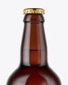 Amber Glass Beer Bottle Mockup