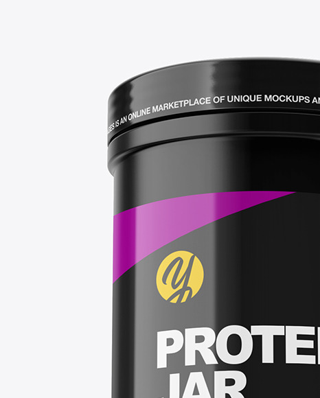 Matte Protein Jar Mockup