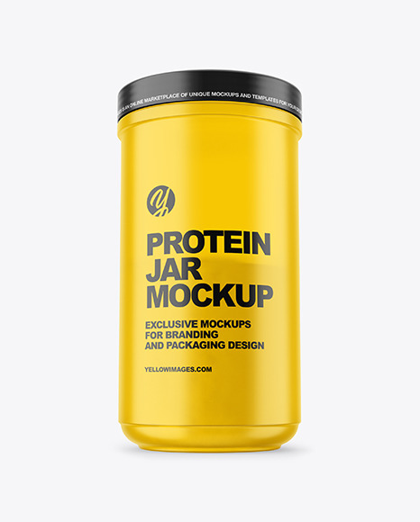 Frosted Protein Jar Mockup