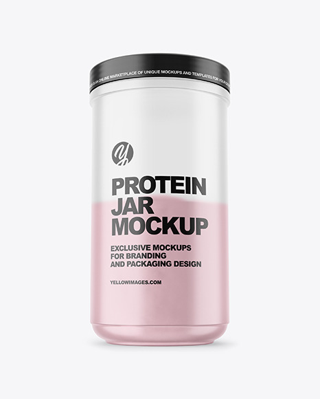 Frosted Protein Jar Mockup