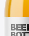 Clear Glass Lager Beer Bottle Mockup