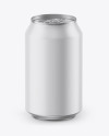 Metallic Drink Can w/ Matte Finish Mockup