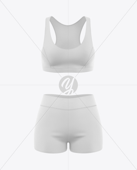 Women&#039;s Fitness Kit Mockup - Front View