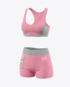 Women's Fitness Kit Mockup - Halfside View