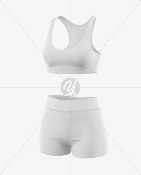 Women's Fitness Kit Mockup - Halfside View