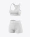 Women&#039;s Fitness Kit Mockup - Halfside View