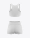 Women's Fitness Kit Mockup - Back View