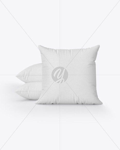 Three Square Pillows Mockup