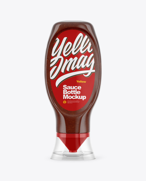 Barbecue Sauce Bottle Mockup
