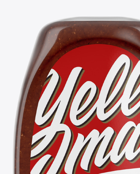 Barbecue Sauce Bottle Mockup