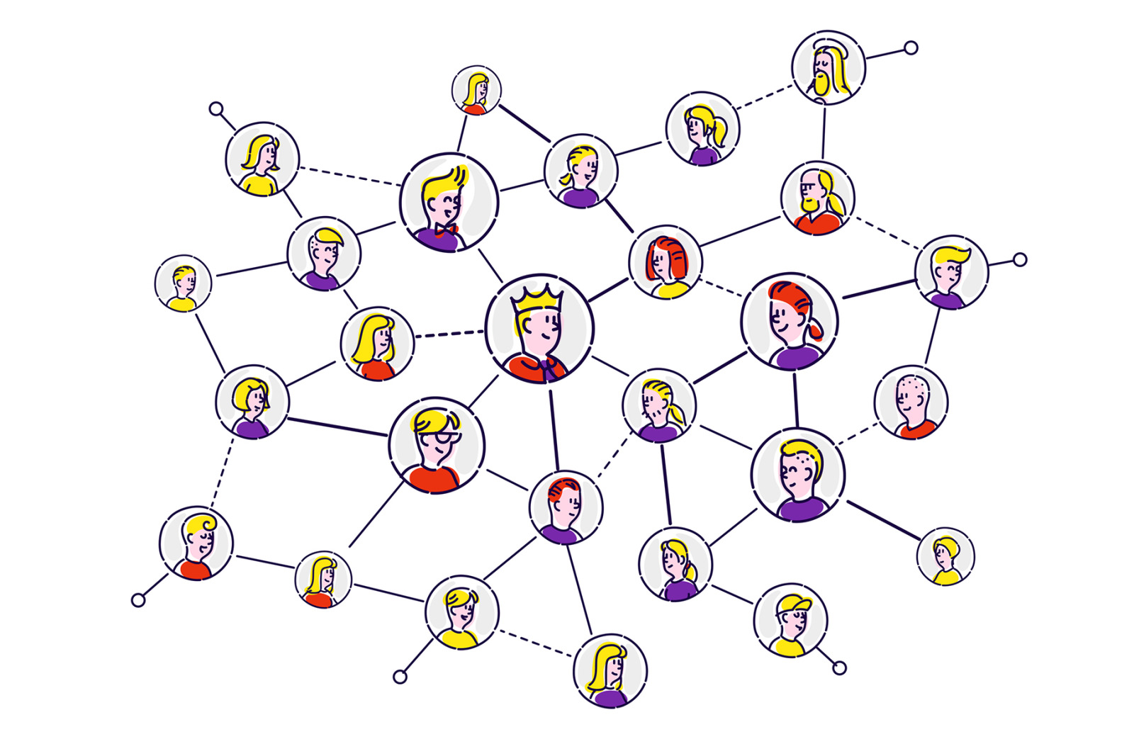 Illustrations of IT developers. Icons and avatars. Illustrations of IT developers. Icons and avatars.