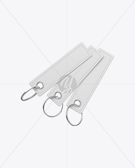 Three Keychains Mockup