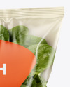 Plastic Bag With Spinach Mockup