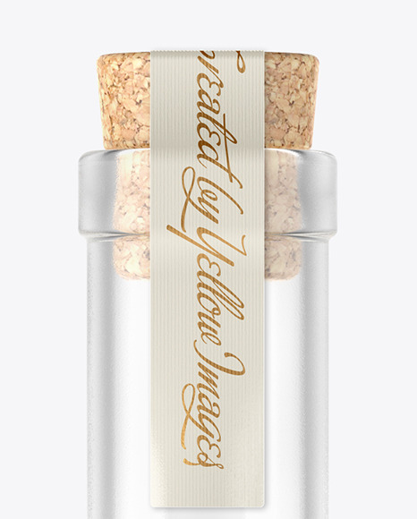 Vodka Bottle with Cork Mockup